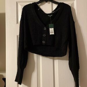 Black Cropped Sweater